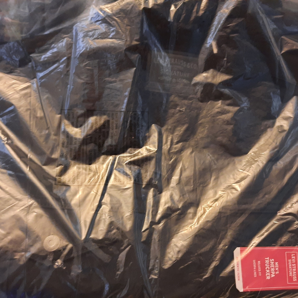 Levi's Signature Men's Sherpa Trucker Jacket Black Men's L